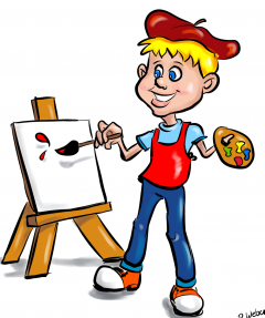 artist mascot for our blog